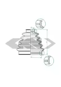 Пыльник, приводной вал SPIDAN купить