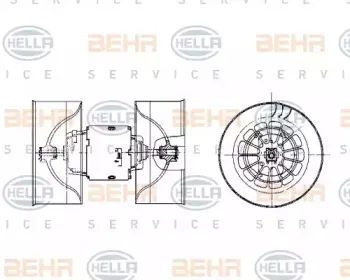 Вентилятор салона BEHR HELLA SERVICE купить