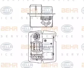 Сопротивление, вентилятор салона BEHR HELLA SERVICE купить
