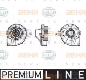 Вентилятор салона BEHR HELLA SERVICE купить