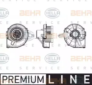 Вентилятор салона BEHR HELLA SERVICE купить