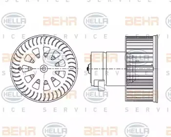 Вентилятор салона BEHR HELLA SERVICE купить