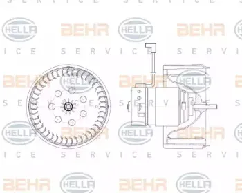 Вентилятор салона BEHR HELLA SERVICE купить