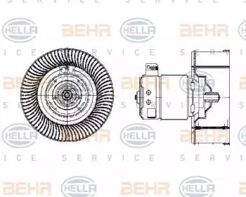 Вентилятор салона BEHR HELLA SERVICE купить