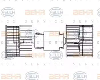 Вентилятор салона BEHR HELLA SERVICE купить