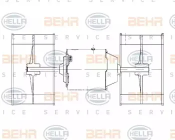 Вентилятор салона BEHR HELLA SERVICE купить