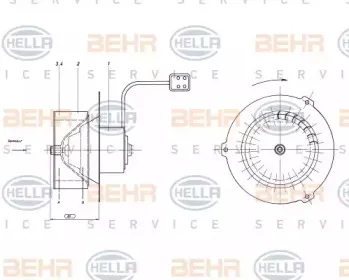 Вентилятор салона BEHR HELLA SERVICE купить