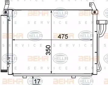 Конденсатор, кондиционер BEHR HELLA SERVICE купить
