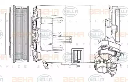 Компрессор, кондиционер BEHR HELLA SERVICE купить