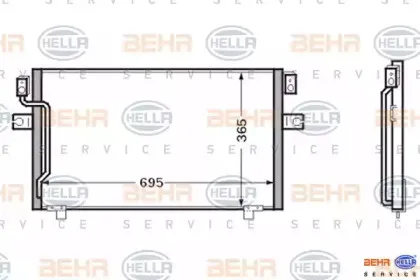 Конденсатор, кондиционер BEHR HELLA SERVICE купить