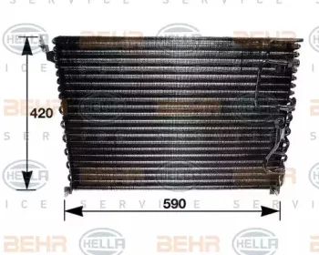 Конденсатор, кондиционер BEHR HELLA SERVICE купить