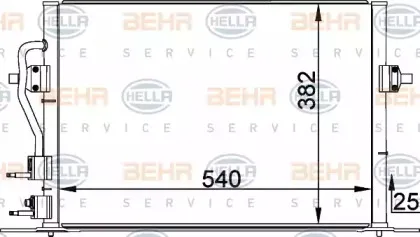 Конденсатор, кондиционер BEHR HELLA SERVICE купить