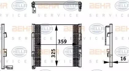 Конденсатор, кондиционер BEHR HELLA SERVICE купить