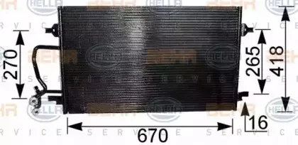 Конденсатор, кондиционер BEHR HELLA SERVICE купить