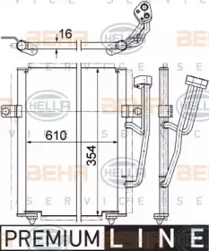 Конденсатор, кондиционер BEHR HELLA SERVICE купить
