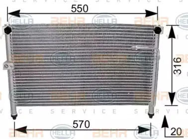 Конденсатор, кондиционер BEHR HELLA SERVICE купить