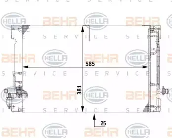 Конденсатор, кондиционер BEHR HELLA SERVICE купить