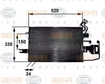 Конденсатор, кондиционер BEHR HELLA SERVICE купить