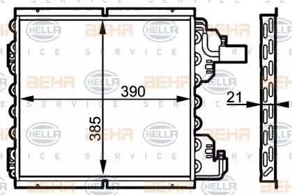 Конденсатор, кондиционер BEHR HELLA SERVICE купить