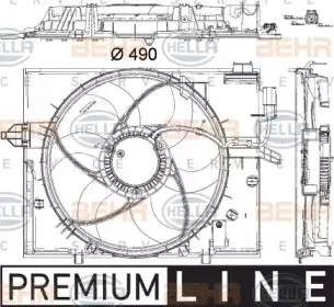 Вентилятор, охлаждение двигателя BEHR HELLA SERVICE купить