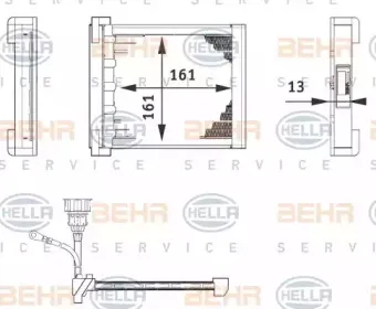 Теплообменник, отопление салона BEHR HELLA SERVICE купить