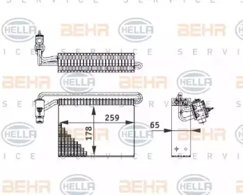 Испаритель, кондиционер BEHR HELLA SERVICE купить
