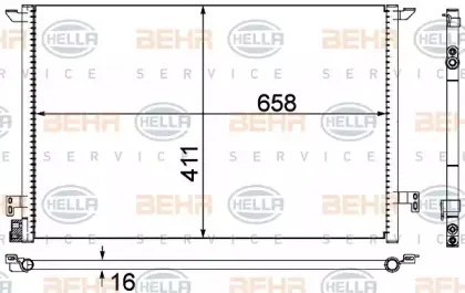 Конденсатор, кондиционер BEHR HELLA SERVICE купить