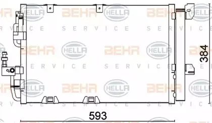 Конденсатор, кондиционер BEHR HELLA SERVICE купить