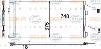 Конденсатор, кондиционер BEHR HELLA SERVICE купить