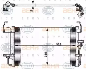 Конденсатор, кондиционер BEHR HELLA SERVICE купить