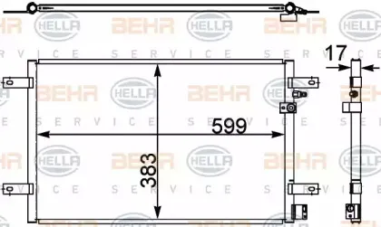 Конденсатор, кондиционер BEHR HELLA SERVICE купить