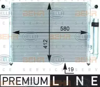 Конденсатор, кондиционер BEHR HELLA SERVICE купить