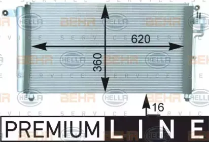 Конденсатор, кондиционер BEHR HELLA SERVICE купить