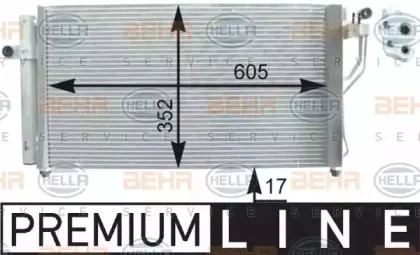 Конденсатор, кондиционер BEHR HELLA SERVICE купить