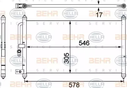Конденсатор, кондиционер BEHR HELLA SERVICE купить