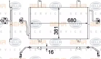 Конденсатор, кондиционер BEHR HELLA SERVICE купить