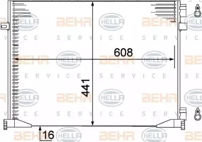 Конденсатор, кондиционер BEHR HELLA SERVICE купить