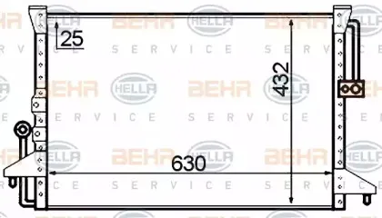 Конденсатор, кондиционер BEHR HELLA SERVICE купить