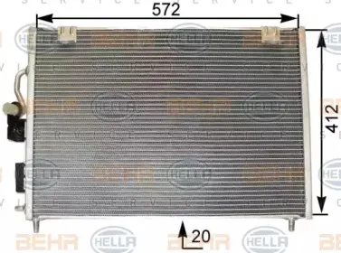 Конденсатор, кондиционер BEHR HELLA SERVICE купить
