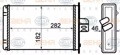 Теплообменник, отопление салона BEHR HELLA SERVICE купить