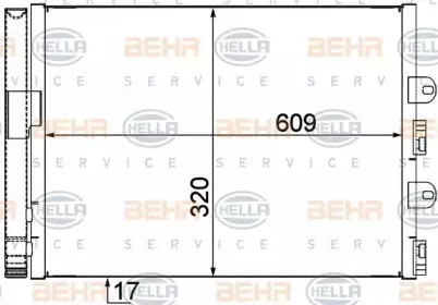 Конденсатор, кондиционер BEHR HELLA SERVICE купить