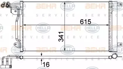 Конденсатор, кондиционер BEHR HELLA SERVICE купить