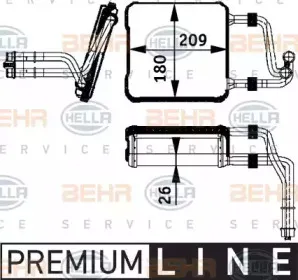 Теплообменник, отопление салона BEHR HELLA SERVICE купить