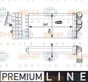 Теплообменник, отопление салона BEHR HELLA SERVICE купить