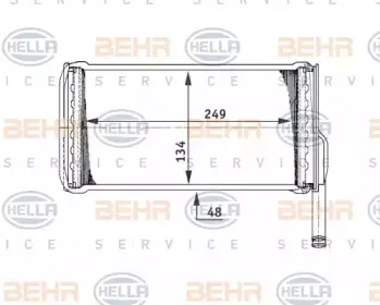 Теплообменник, отопление салона BEHR HELLA SERVICE купить
