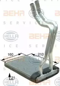 Теплообменник, отопление салона BEHR HELLA SERVICE купить