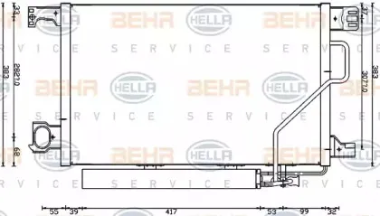 Конденсатор, кондиционер BEHR HELLA SERVICE купить
