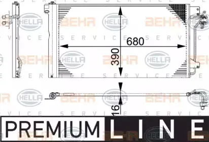 Конденсатор, кондиционер BEHR HELLA SERVICE купить
