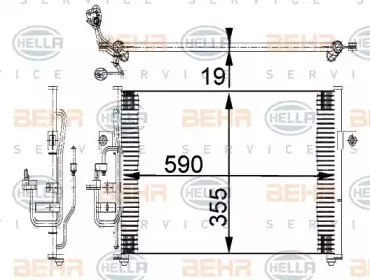 Конденсатор, кондиционер BEHR HELLA SERVICE купить