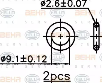 Конденсатор, кондиционер BEHR HELLA SERVICE купить